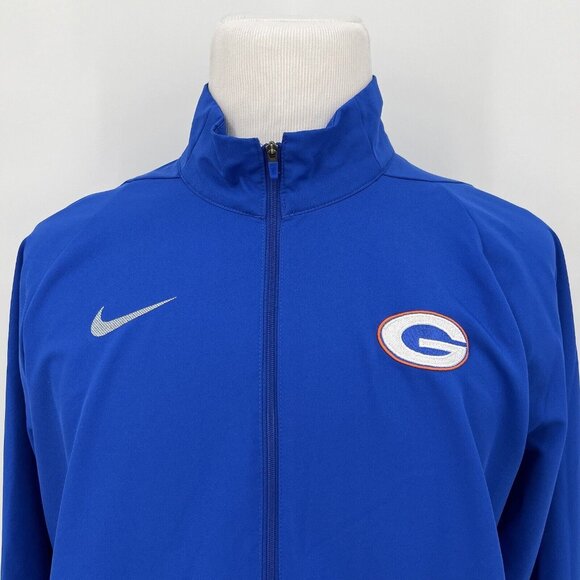 Nike Dri-Fit Blue zip up Track Jacket Size L Large - Picture 1 of 7